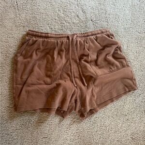 Zenana Outfitters Brown Athletic Drawstring Shorts